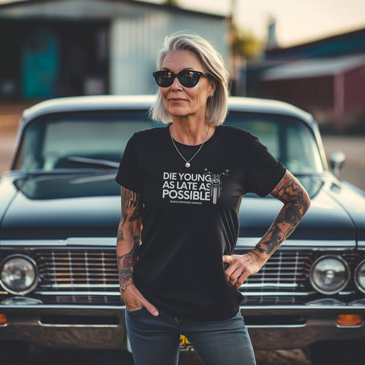 Die Young Woman - Premium Womens Crewneck T-shirt | Bella + Canvas 6004