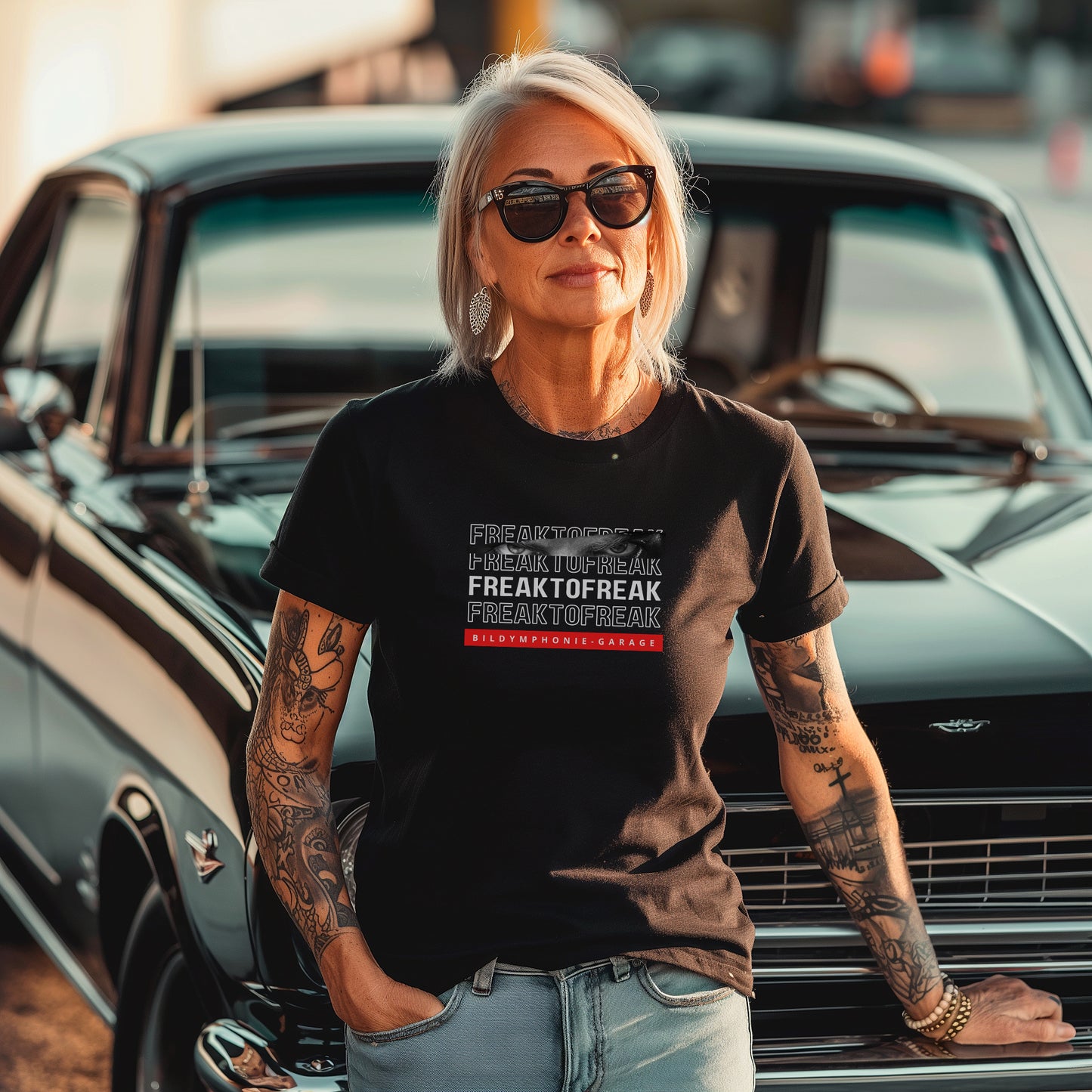 Freak EYES - Premium Damen-T-Shirt mit Rundhalsausschnitt | Bella + Canvas 6004