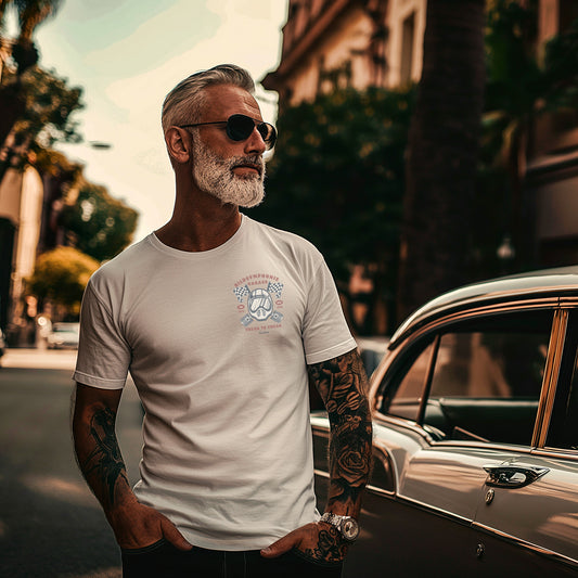 FREAK Helmet Racer - Premium Unisex T-Shirt mit Rundhalsausschnitt | Bella + Canvas 3001